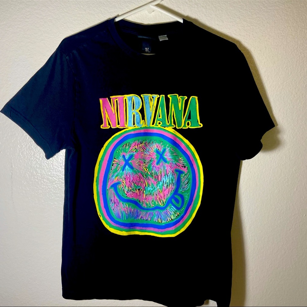 H&M black Nirvana T-shirt. Sz XL